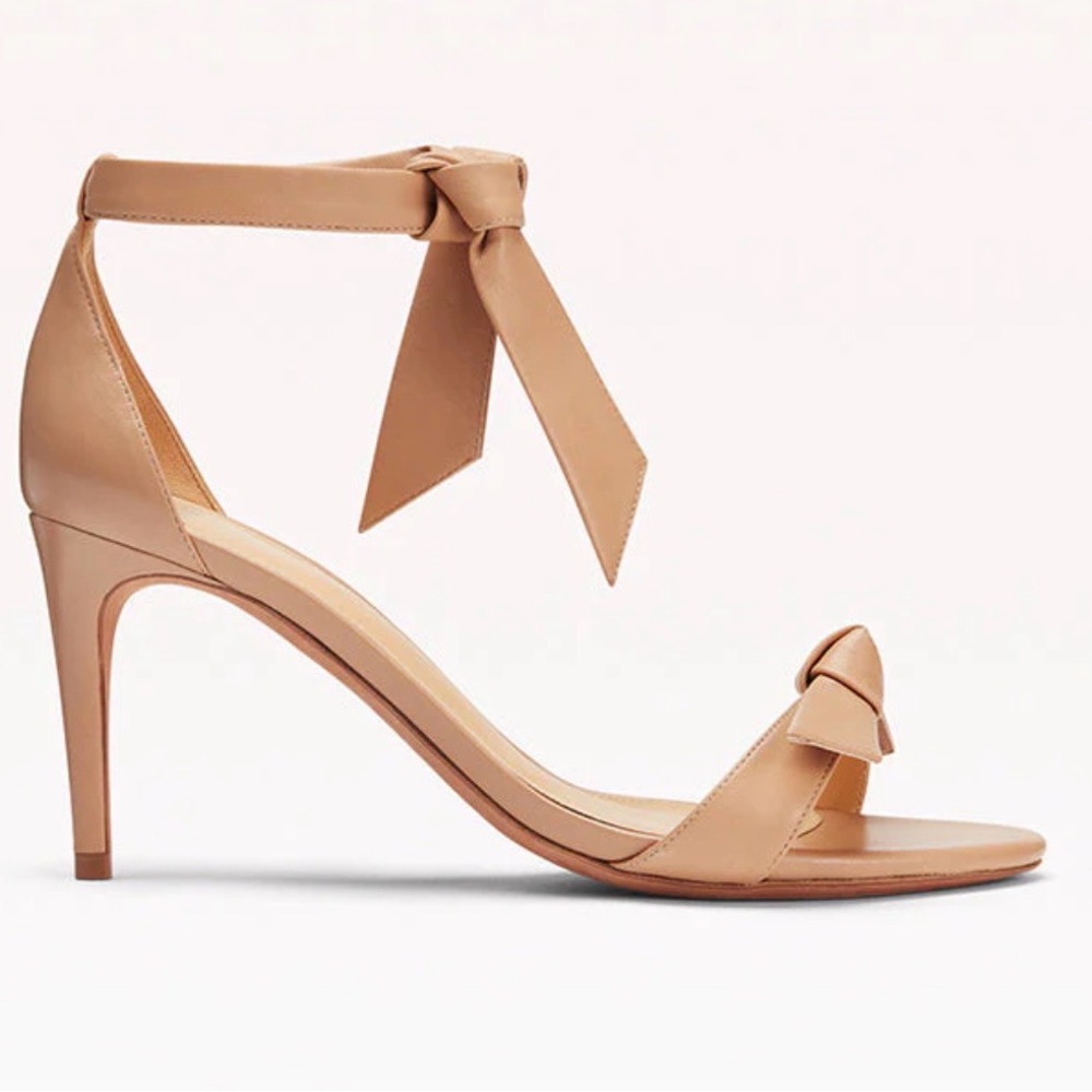 Alexandre Birman Clarita 75 high heeled sandals Nude Nappa Leather 39.5 NIB $625